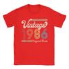 Mens Vintage 1986 Birthday Gift Born Made 1986 T Shirt Cotton Tops Humorous Short Sleeve O Neck Tee Shirt New Arrival TShirt