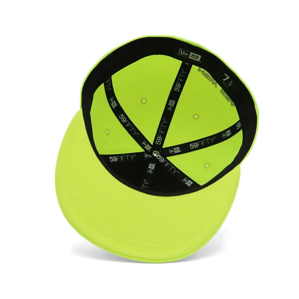 New Era 59FIFTY Cap Upright 7 Handwritten Metal ONSPOTZ and 5950 Flat Stylish Streetwear Travel Sun Gift (14699758 NER36C8548) Yellow, 3/8" Logo,