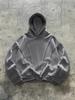 Men's American Deconstructed Hoodie Heavyweight 3D Panel Stitching Exposed Seam Loose Drop Shoulder Pullover