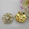 5pcs Round Clear Rhinestone Button Shank For Sewing Craft 28mm