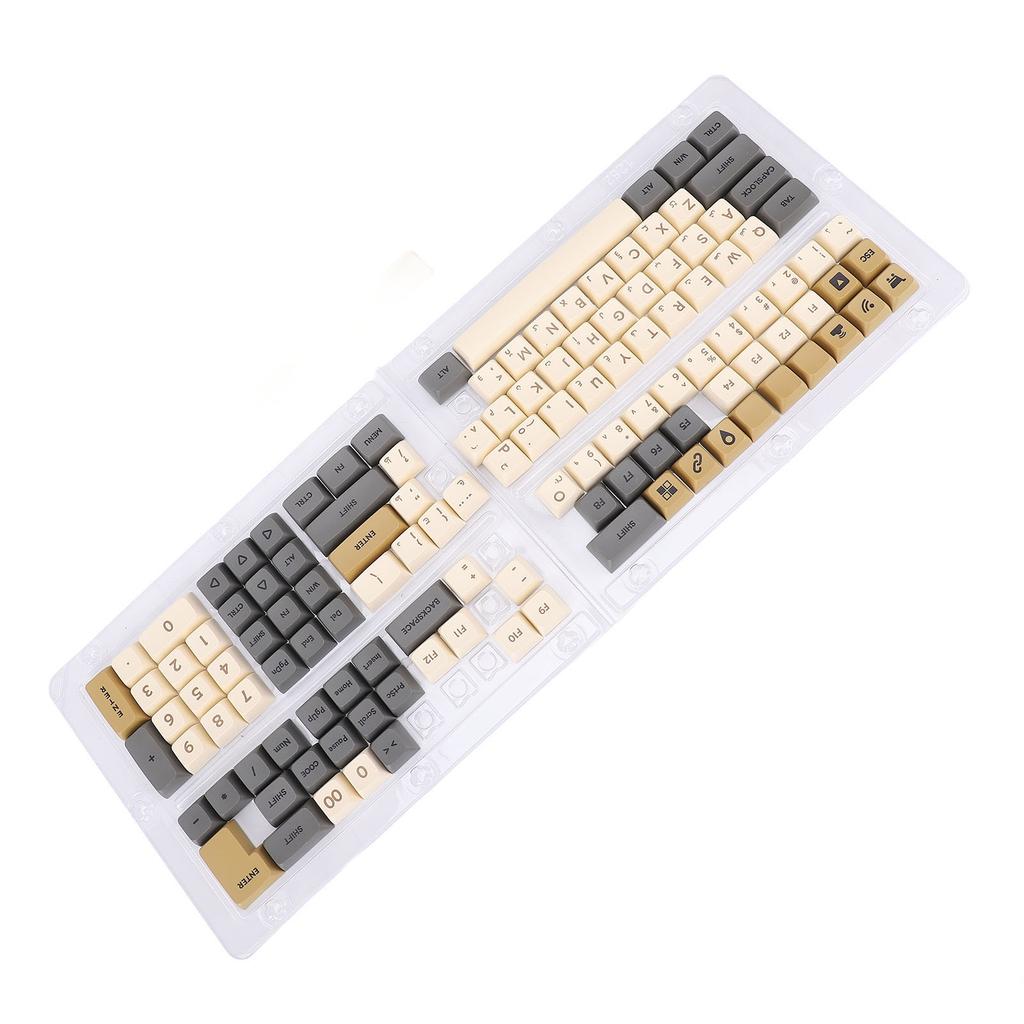 XDA Profile Keycaps 125 Retro PBT Key Cap Cover Set Dye Sublimation Keycaps for Mechanical Keyboard Opaque