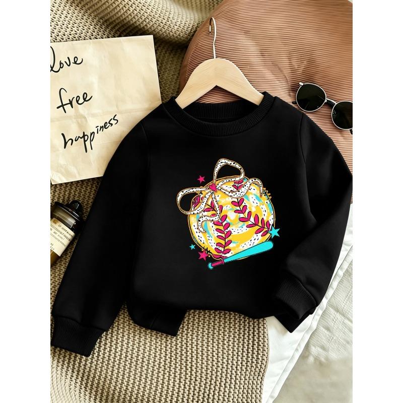 European Size Cute Printed Pattern 0-3 Years Old ' Comfortable Children's Spring Lightweight Round Neck Sweatshirt, Suitable for Outdoor Wear