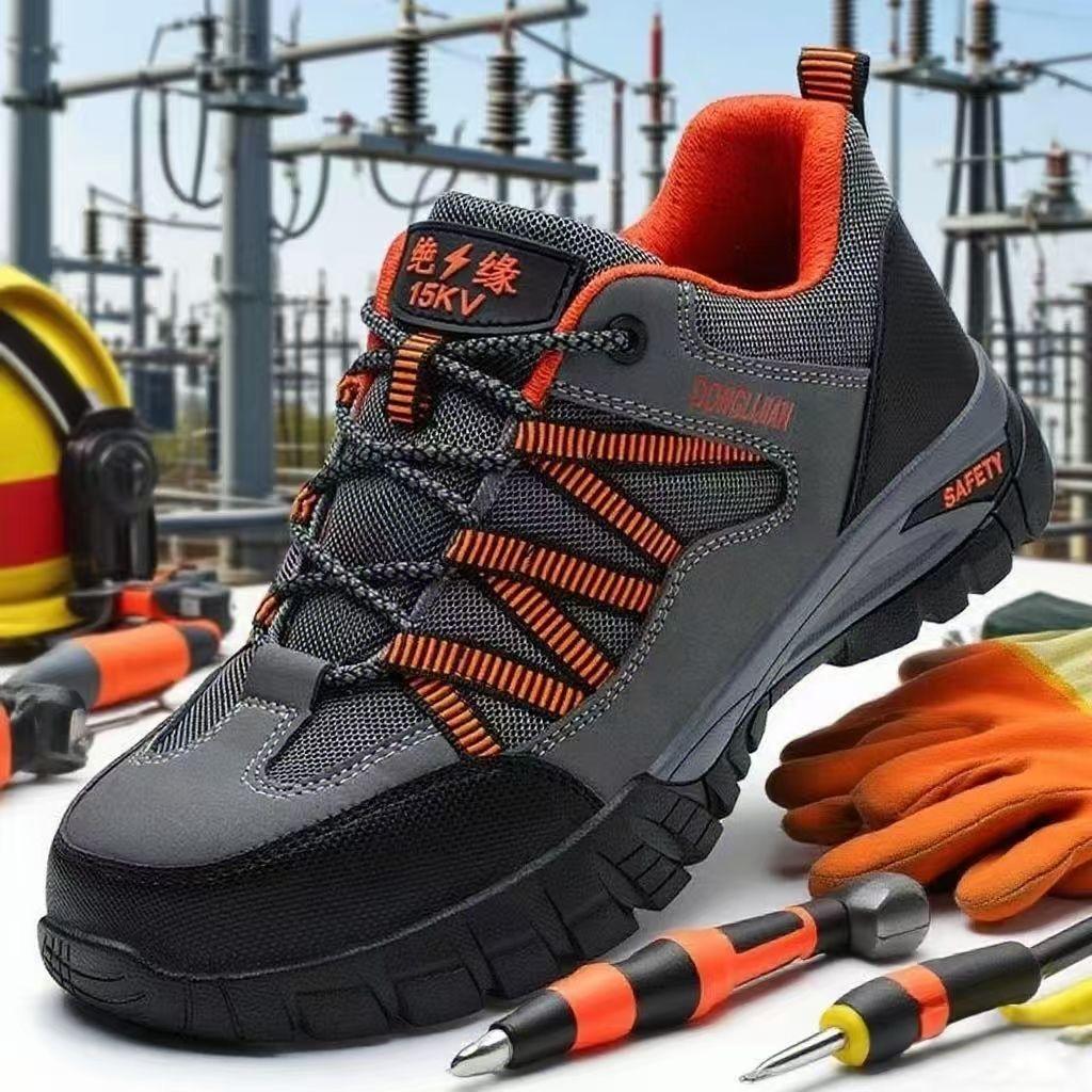 Anti Smashing Safety Shoes Waterproof Men's Work Shoes Lightweight Work Footwears Protection Steel Toe Shoes Anti-puncture
