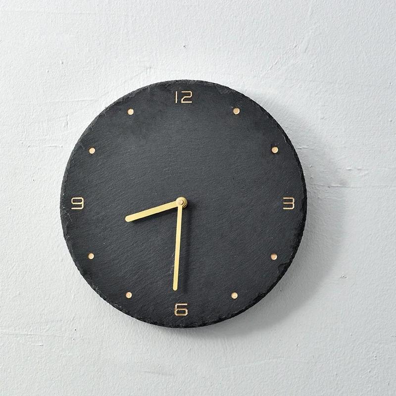 

Black Silent Wall Clock Personalized Wall Clocks Tabletop Living Room Decoration Nordic Interior Bedroom Decorative Ornaments 12 inch