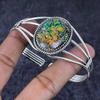 Natural Triplet Opal Gemstone 925 Sterling Silver Cuff Bangle Adjustable ETC-13923