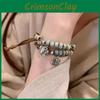 Ceramic Geometric Handcrafted Bead Bracelet With Adjustable Cord Unisex For