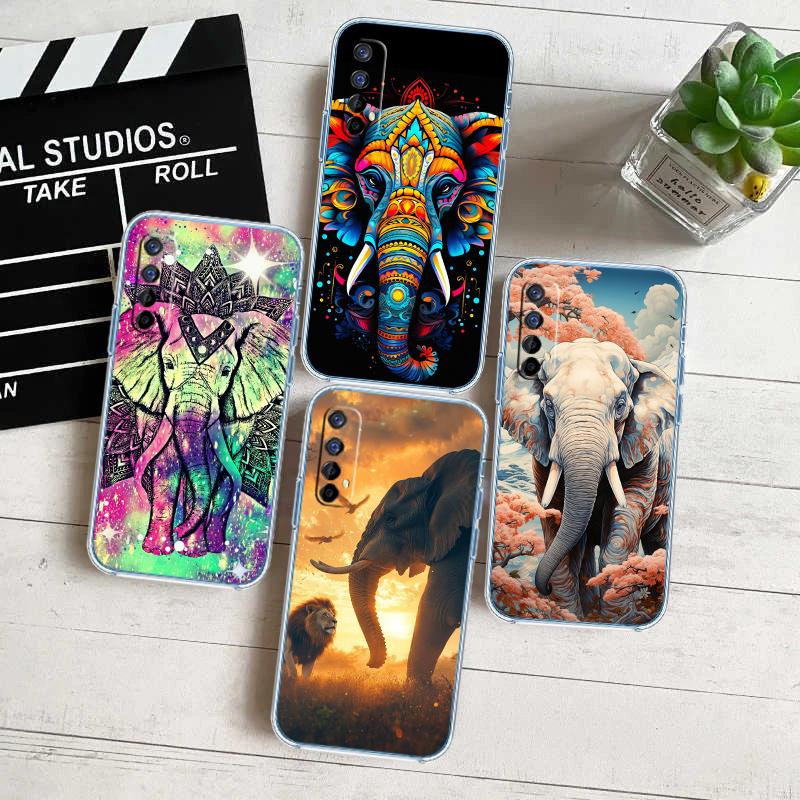 RP5 Animal Elephant Transparent Case for LG K22 K30 K40 K40S K41 K42 K50 K50S K51 K51S K52 K61 K62 K71 K92 Q60 Q61 V40 V50 V60