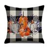 Halloween Black Plaid Pillow Cover Home Sofa Cushion Cover Bedroom Bedside Pillow Cover Premium Durable Quality