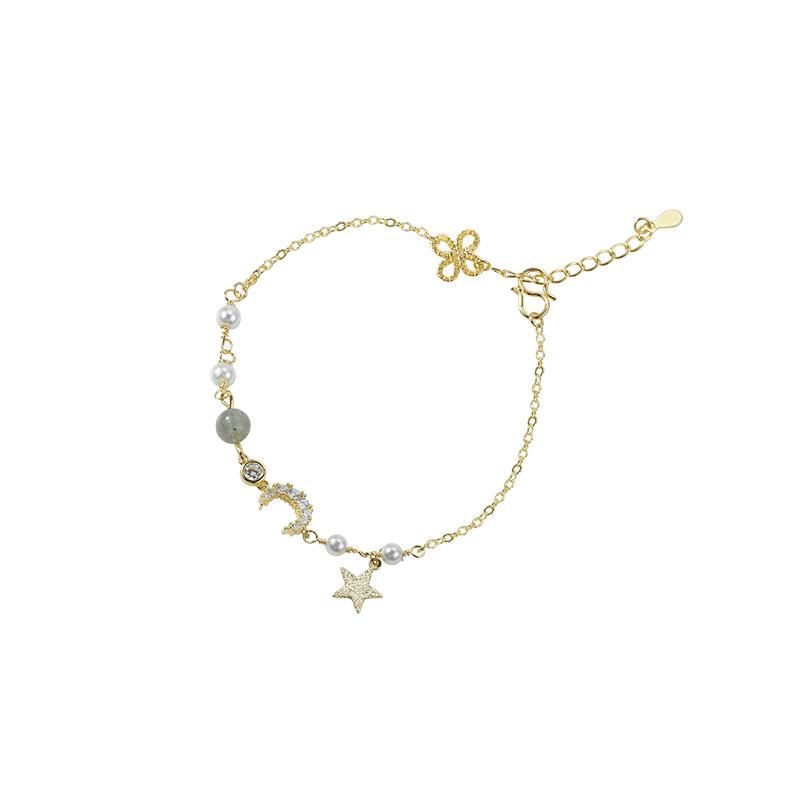 Crystalline Star Moon Charm Bracelets Bracelets Bangle Birthday For Women Gathering Gathering Jewelry Sl365Trendy Charm