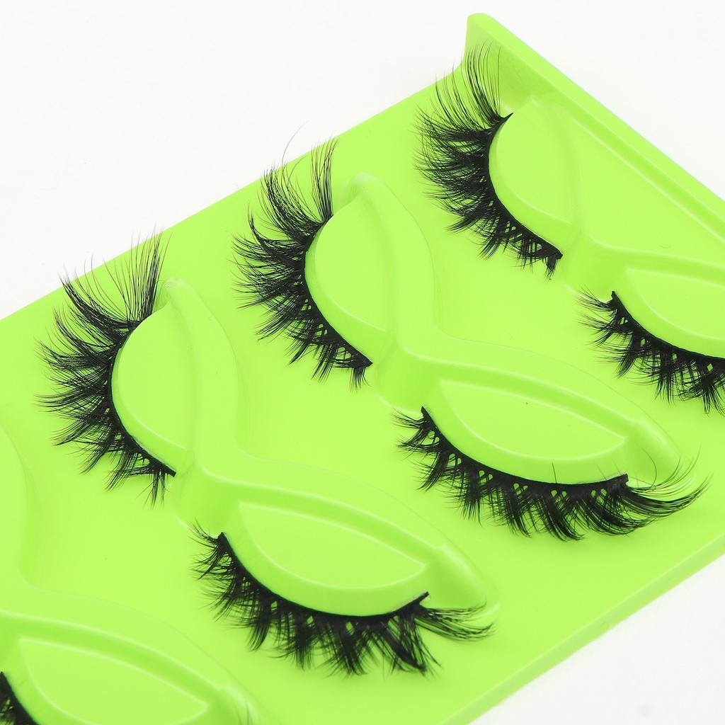 Cat Eye Lashes Natural Eyelashes Winged End Eye Elongated Eyelashes Clear Band Lashes Eyelash Extension Manga Lashes