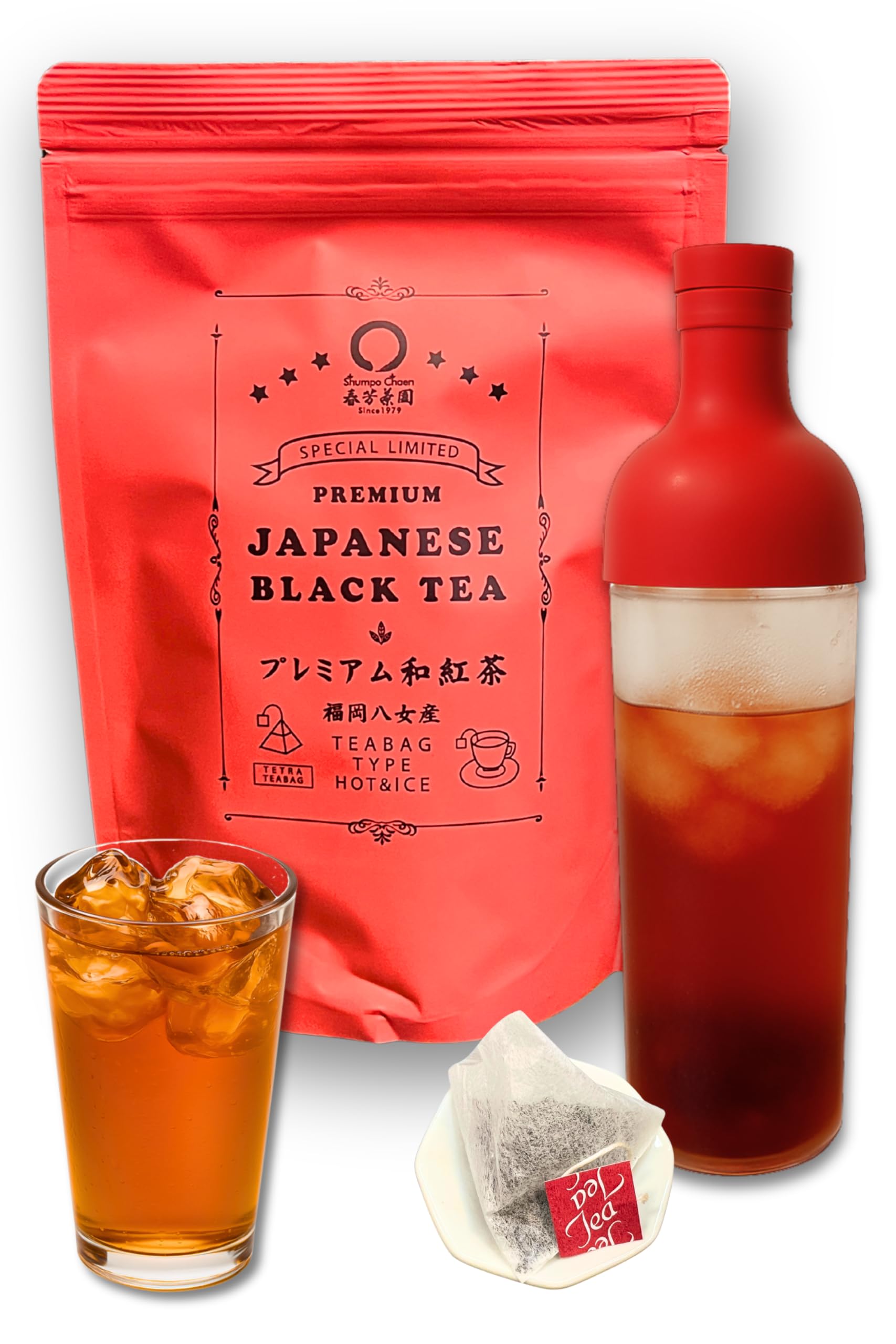 

Чайный сад Shunpo Чай холодного заваривания Премиальный японский черный чай из Фукуоки Лист Подарок Презент Холодный пакет x [ ] [ Яме, ] Высококачественный