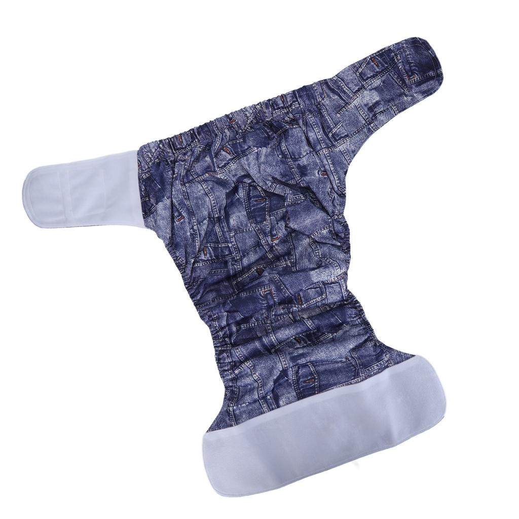 Reusable Adult Cloth Diaper Waterproof Elderly Incontinence Protection Nappies With Hook Loop Fasteners