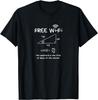 Funny Sarcasm Quote Mens Free WiFi Tshirt Math Equation Novelty Tee Men Clothing Printed Streetwear Graphic T Shirts