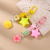 Cute Resin Flower Keychain Women Girls Star Key Ring Pendant for Handbag Decor DIY Kid's Jewelry Gift
