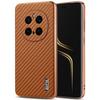AZNS For Honor Magic7 Pro 5G Case Electroplating Carbon Fiber Texture PU+TPU Phone Cover