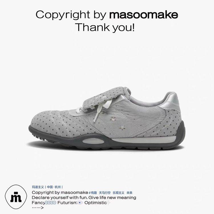 

Винтажные немецкие кроссовки женские 2025 весна-лето новые универсальные нишевые шлепанцы повседневные спортивные туфли на плоской подошве Forrest Gump 40 серебряный серый