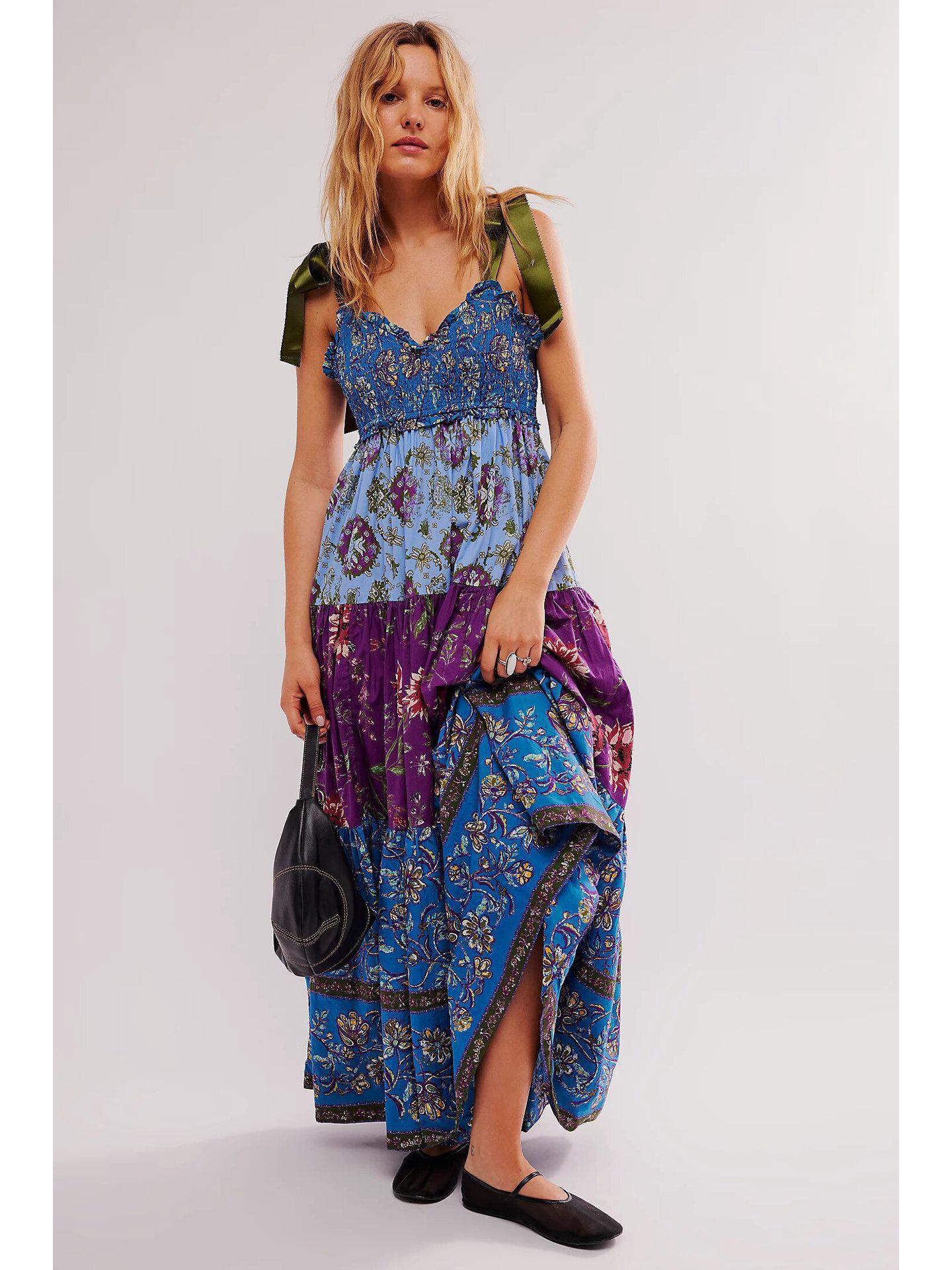 

Retro Print Backless Tube Top Skirt Set for Women Medium