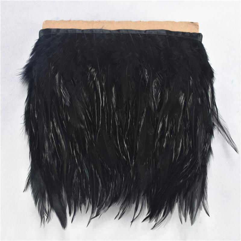 1Meters/Lot Saddle Pheasant Feathers Trim Fringe 4-6" Burgundy Rooster Feathers Ribbon Sewing Feathers For Jewelry Making Plumas