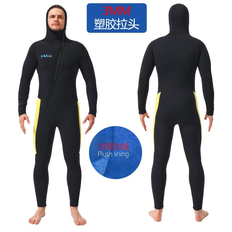 Diving Wetsuit Men 3/5/7mm Neoprene Hooded Surfing Snorkeling Warm Full Suit