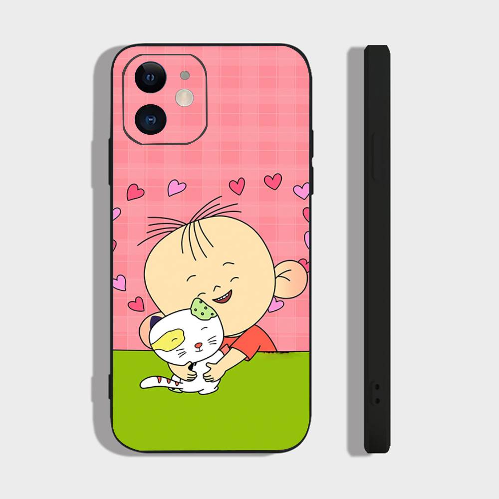 

BIG E-EAR T-TUTU Cartoon Animation Phone Case For IPhone 17 Air 16 15 14 13 Pro Max 11 12 Black Silicone Cover IPHONE 12