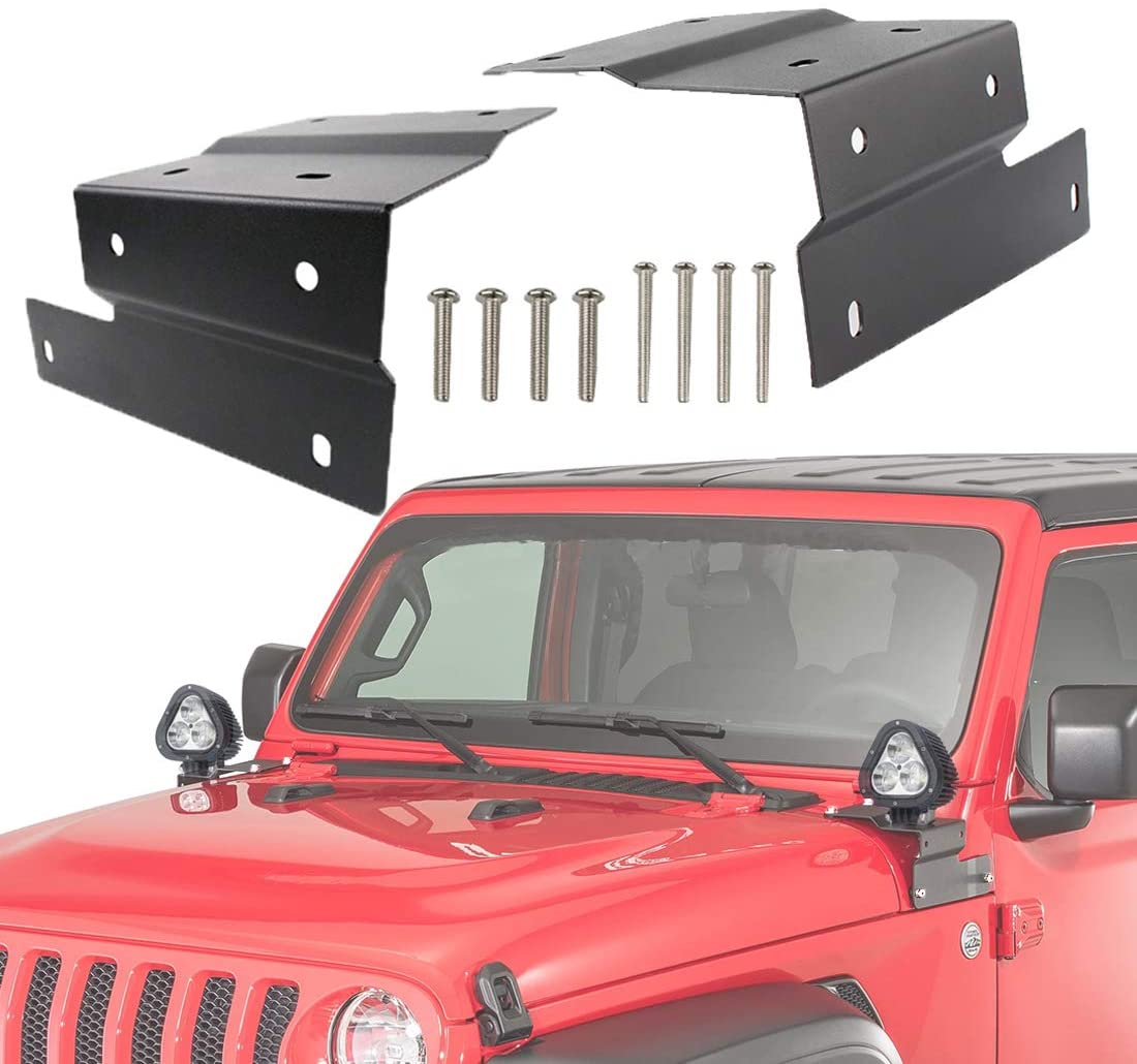 

1 пара кронштейнов для крепления на стойке переднего бампера автомобиля для Jeep Wrangler JL 2018-2021 и Gladiator JT