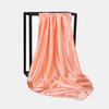 HUISHI Satin Scarf Solid Colors Neckerchief Hijab Scarf For Women Silk Satin Headband Hair Scarves 90cm Square Shawls For Lady