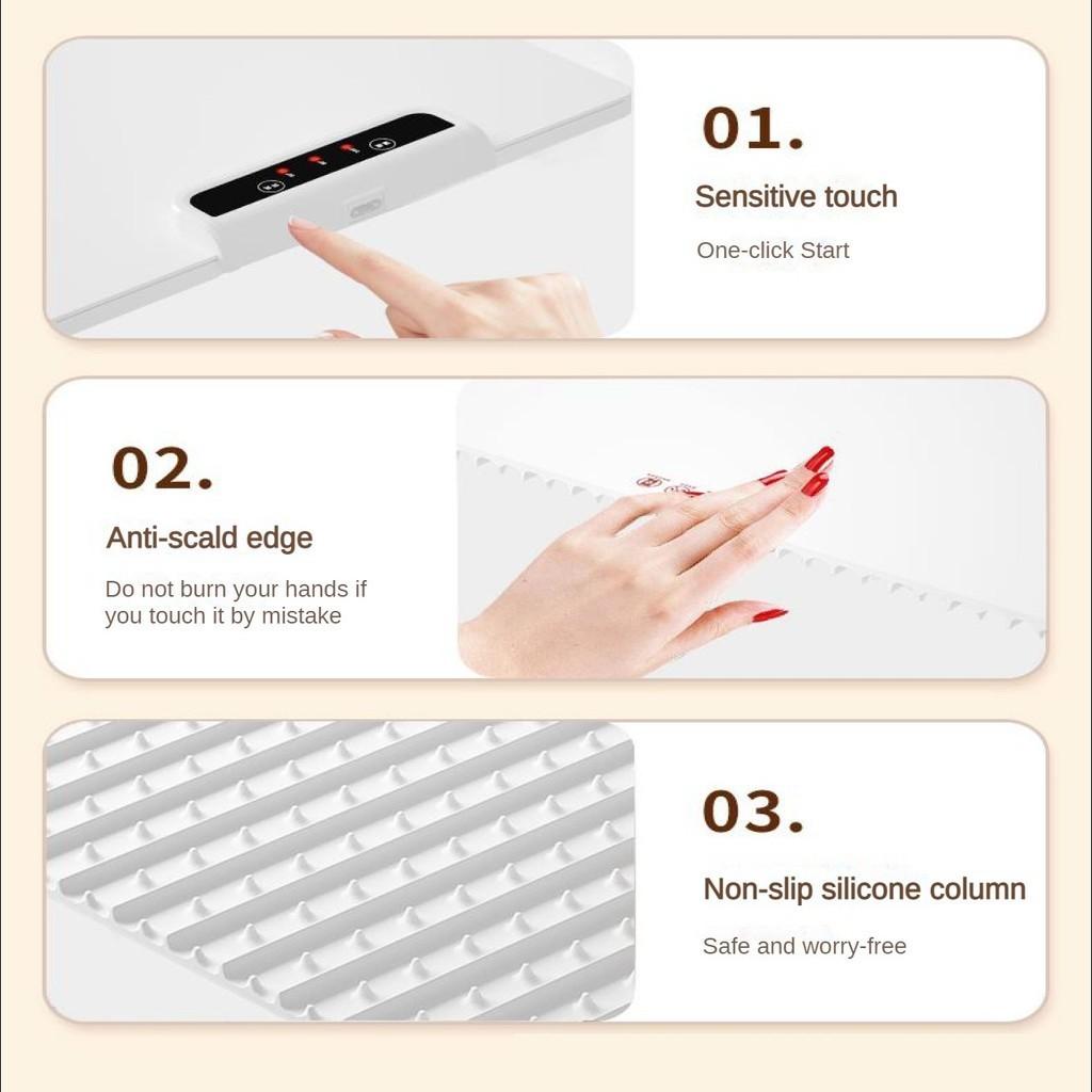 240W Household Dining Table Heating Silicone Pad Multifunctional Food Heating Insulation Board Foldable Food Warming Board