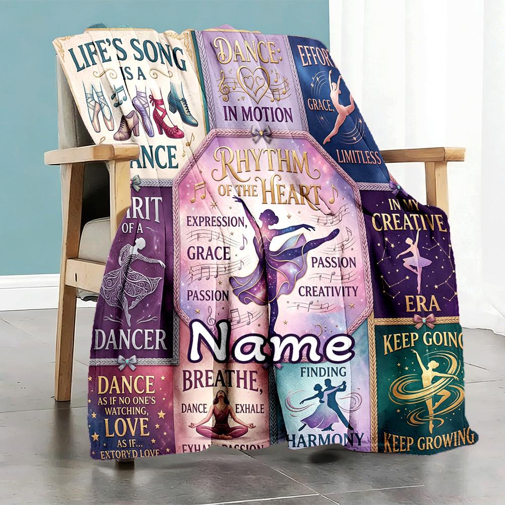 Dance Rhythm Home Customize Your Name Home Blanketss Cozy Soft Lightweight Allseason Multipurpose Customize Your Name Home Blankets For Picnics Sofas