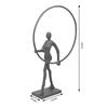 Enigmatic Embrace Metal Sculpture – Contemporary Decorative Accent for Home & Tabletop Decor | 14 x 9 x 54 cm