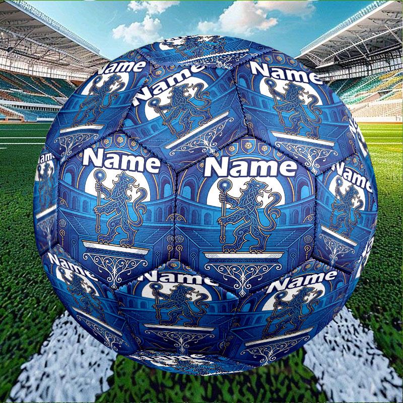 Custom Name Personalized Chelsea Football Club Print Size 5 Soccer Ball Training & Match Football, for Team, Kicking, Gift for Football Enthusiasts