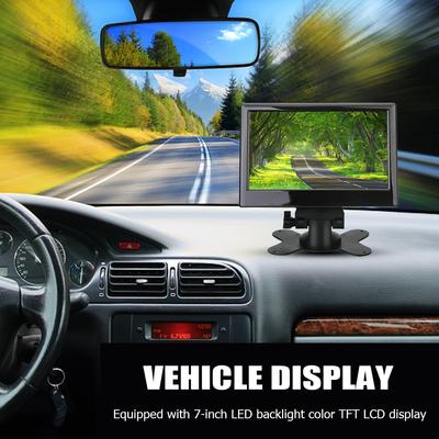 7 Inch TFT LCD HD Screen Folding Parking Backup Car Monitor with Rear View Camera 8LED for Vehicle Parking Easy Installation