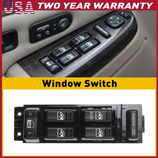 Power Window Front Switch Driver Master Side For Chevy GMC 4 Truck Door 15062650