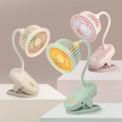 Mini-Klip-Schreibtischventilator mit flexiblem Hals, 360 Grad verstellbar, USB-wiederaufladbar, Sommer-Kühlventilator, tragbar, für Outdoor, Reisen, kleiner persönlicher Ventilator
