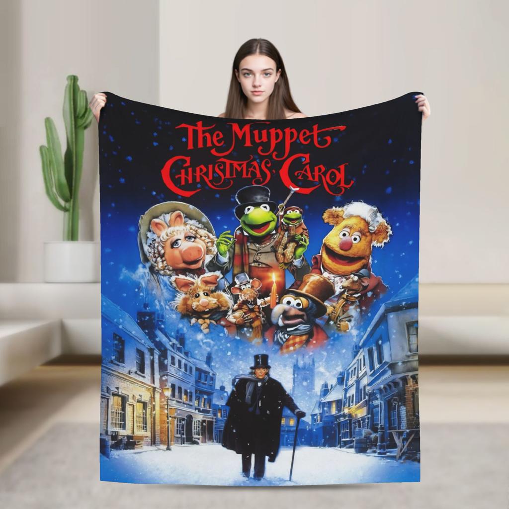 La Muppet Christmas Carol Coperta Morbida Ragazze Ragazzi Coperta Plaid in Flanella per Arredo Casa Morbida Copriletto Personalizzato Regalo di Compleanno