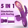 Powerful Thrusting 3 IN 1 G-Spot Vibrator Female Clitoris Anal Vacuum Stimulator Sucking Heating G Spot Dildo Sex Toy for Women