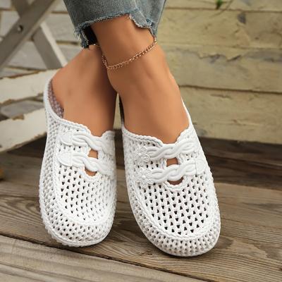 Fashion 2025 New Summer Hot Sale Women's Outdoor Casual Closed Toe Sandals Hollow Floral Ladies Slippers for Daily Zapatos De Mujer