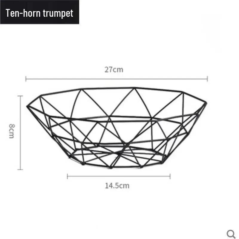 Europäischer Stil Lotusblatt Obstschale - Dekorativer Eisenkorb für Wohnzimmer oder Couchtisch