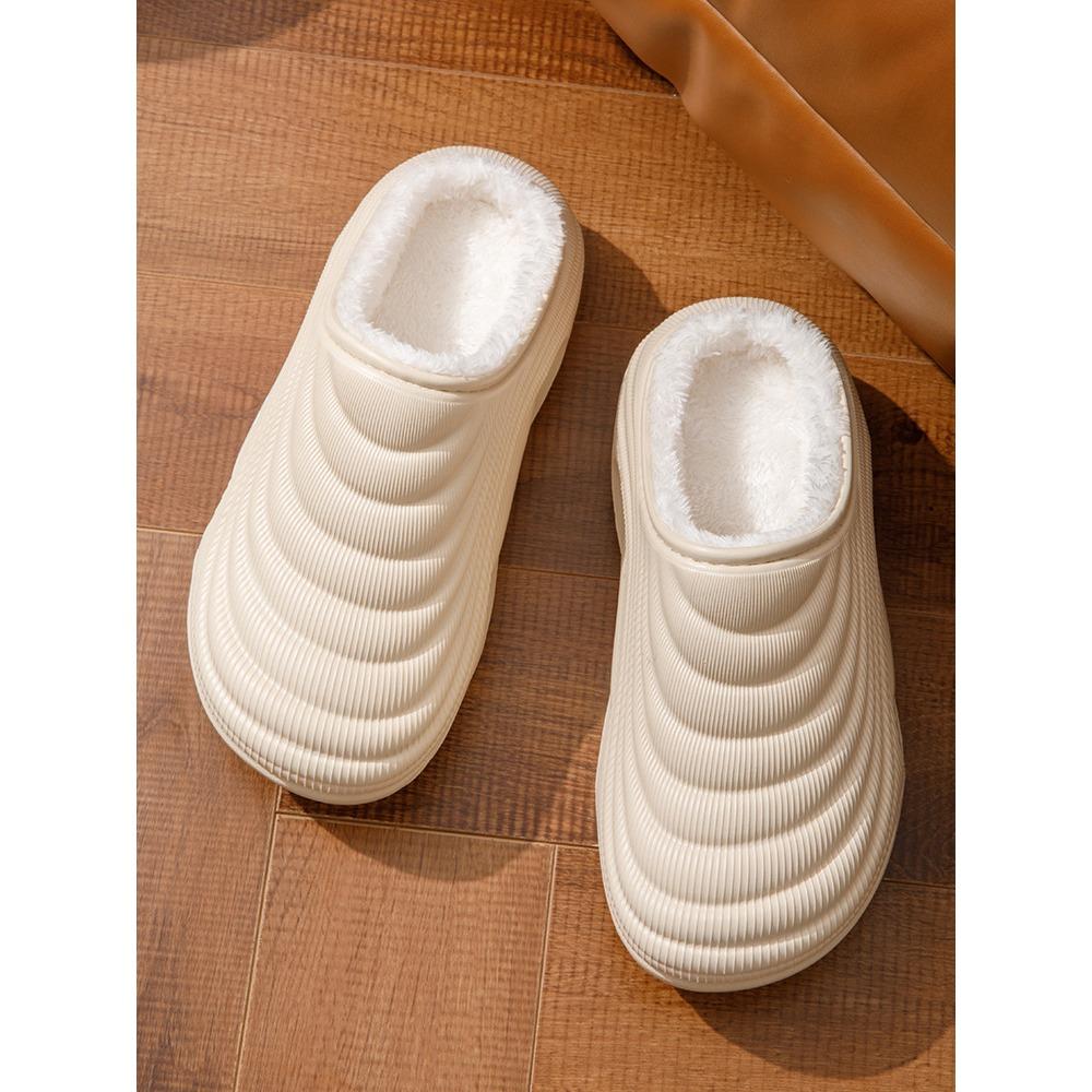 Pantoufles d'intérieur pour hommes et femmes, semelle épaisse, antidérapantes, chaudes, imperméables, en coton, Chaussures d'intérieur