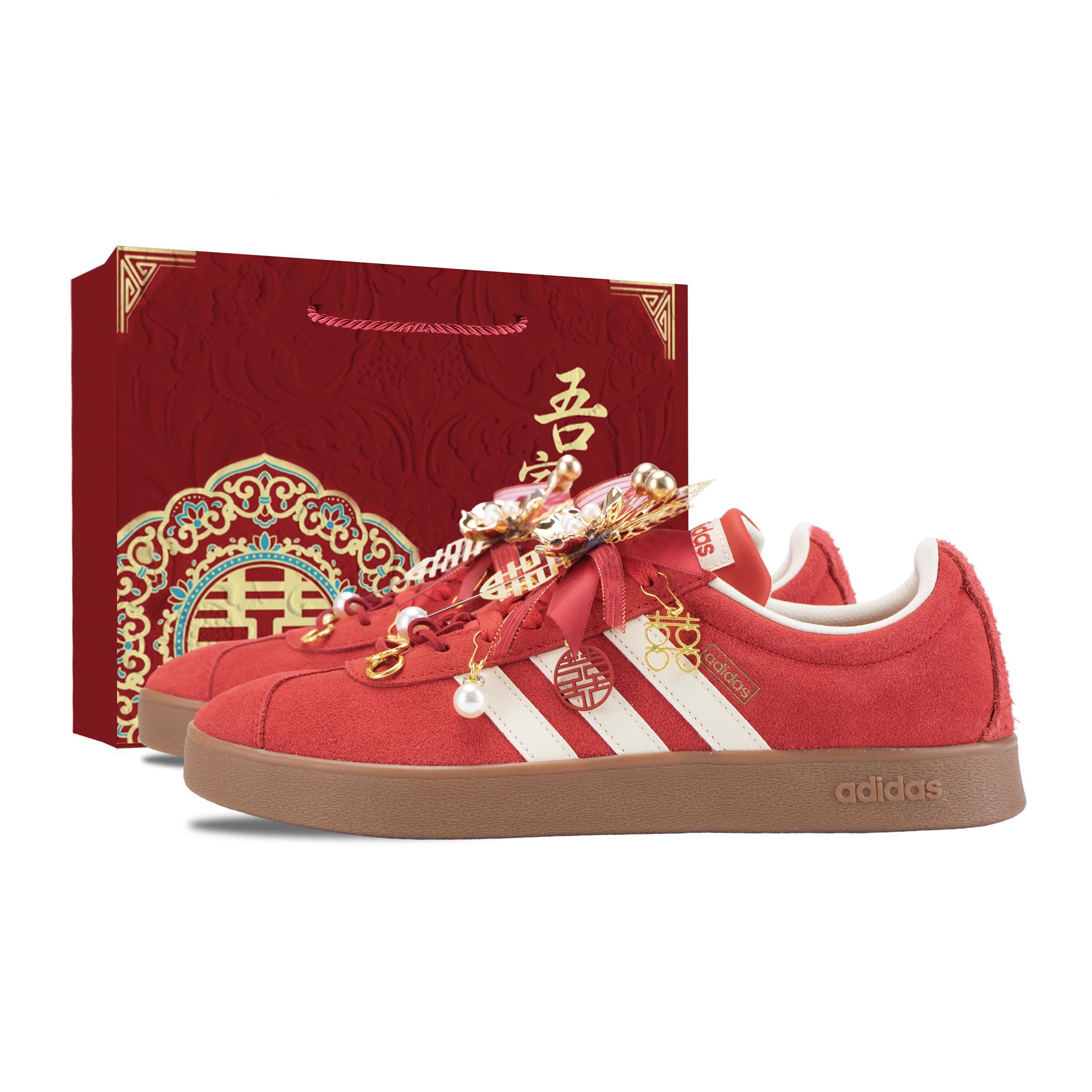 

Adidas Vl Court Classic Red Beauty Celebration German Army Trainers Unisex Red KK3774(Team626-) 41⅓