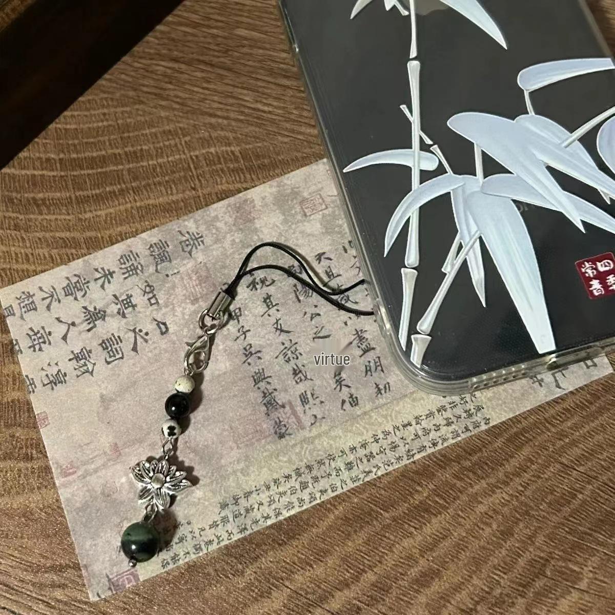 2023 Lotus Tower Li Lianhua Beaded Phone Charm: High-End Chinese Niche Design with Ancient Style Pendant
