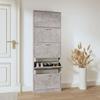 342513 vidaXL Shoe Cabinet Concrete Grey 59x17x169 Cm Engineered Wood