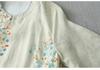 Chinese Style Fresh Age-Reducing Qipao Dress: Stand Collar, Diagonal Placket, Slim-Fit, Mid-Sleeve, Summer Cotton-Linen Blend for Women.