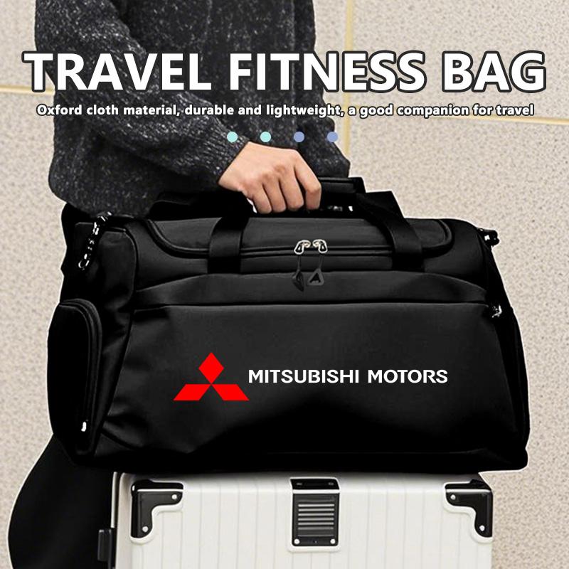 Car Logo Oxford Waterproof Travel Bags Hand Luggage Duffle Fitness Bag For Mitsubishi Outlander Lancer L200 ASX Pajero Grandis