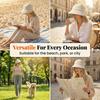 Wide Brim Hat Foldable Uv Hat Sun Hat Hollow Top For Travel Gardening Outdoor Activities