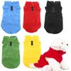 1Pc Jacket Winter Puppy Vest Outfit Solid Color Pet Clothes Warm Sweater Fleece Dog Warm Coat