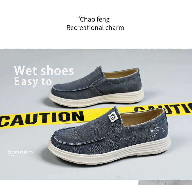 Men's   New Canvas Comfortable One Foot Casual Shoes Korean Version BreathableSuitable for Daily Use  Old Beijing Cloth Shoes