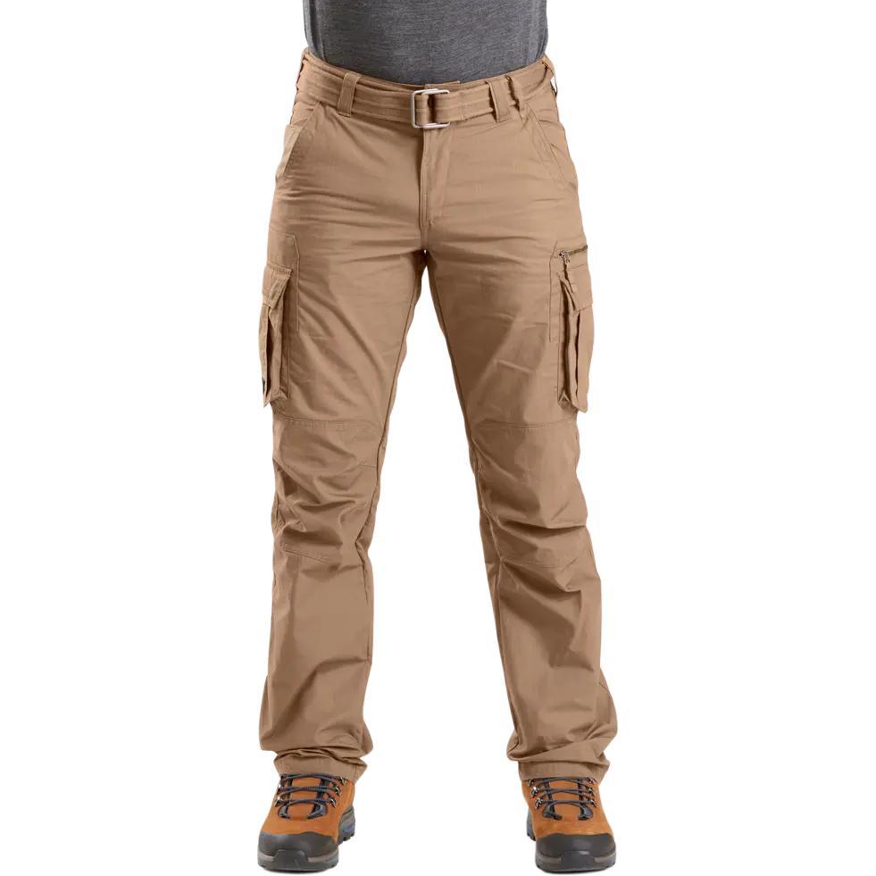 DECATHLON FORCLAZ TRAVEL100 Hiking Durability Solid Color Slim Cargo Pants Men's Brown