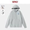 SPAO Men's 2025 Spring/Autumn Letter Print Hooded Cardigan