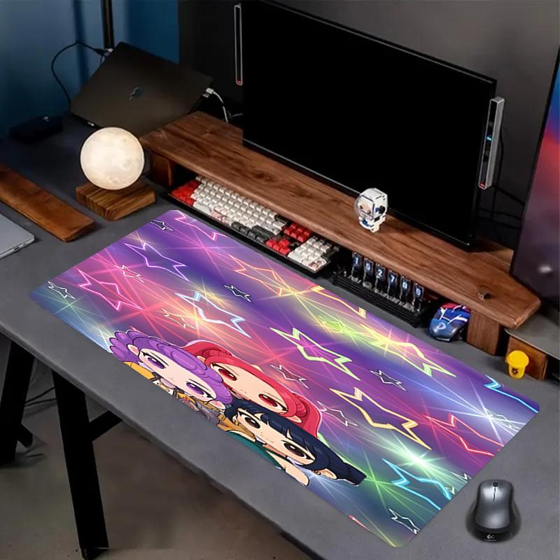 KPop Dämonenjäger Druck Mauspads, Rutschfeste Schreibtisch-Tastaturmatte, für PC Laptop Gaming Arbeiten Tägliche Nutzung, Coole Festival-Überraschungsgeschenk