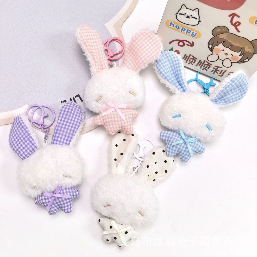 Plush Bunny Keychain With Cartoon Design For Girls And Teens